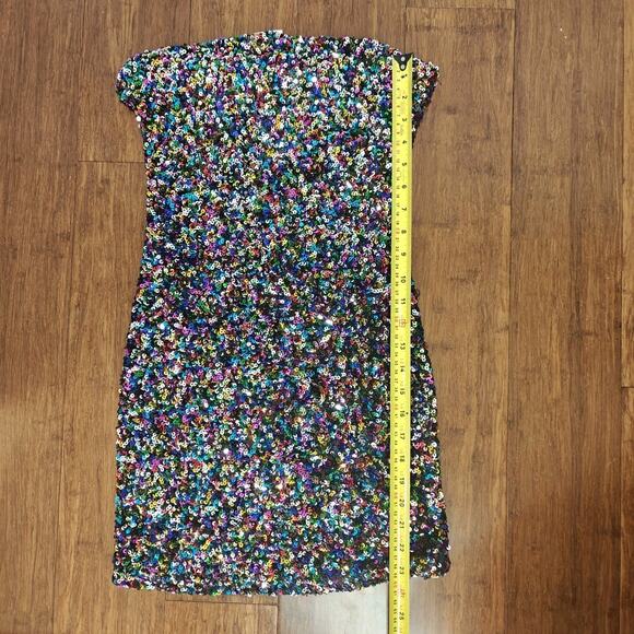 B. Smart Women M Strapless Sparkly Sequins lined Mini Dress New Year Party - Picture 5 of 8